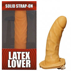 6.5 inch Latex Lover Solid Strap On
